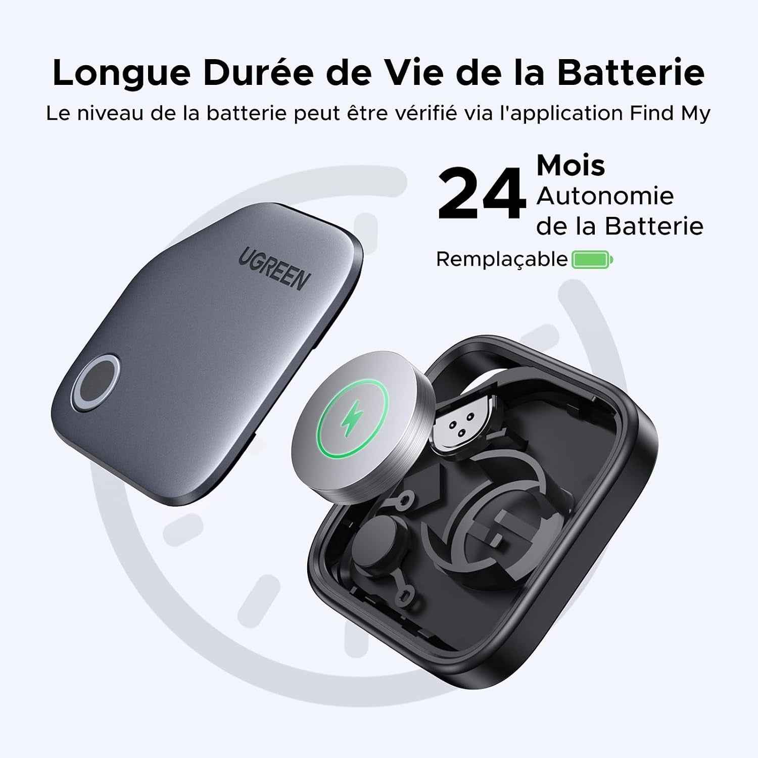 Finetrack Finder Tag Traceur Ios Uniquement Lot De 4 | 2 Ans Batterie, Localisateur D'Objets Bluetooth, Pour Clés Valises Portefeuilles Wallet Bagages Sacs