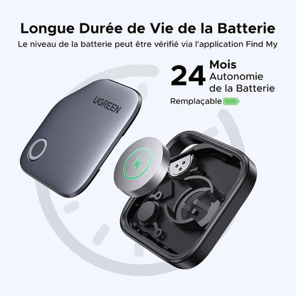 Finetrack Finder Tag Traceur Ios Uniquement Lot De 4 | 2 Ans Batterie, Localisateur D'Objets Bluetooth, Pour Clés Valises Portefeuilles Wallet Bagages Sacs