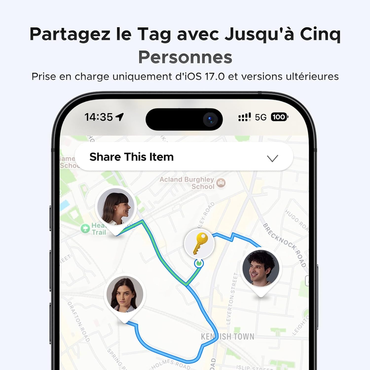 Finetrack Finder Tag Traceur Ios Uniquement Lot De 4 | 2 Ans Batterie, Localisateur D'Objets Bluetooth, Pour Clés Valises Portefeuilles Wallet Bagages Sacs