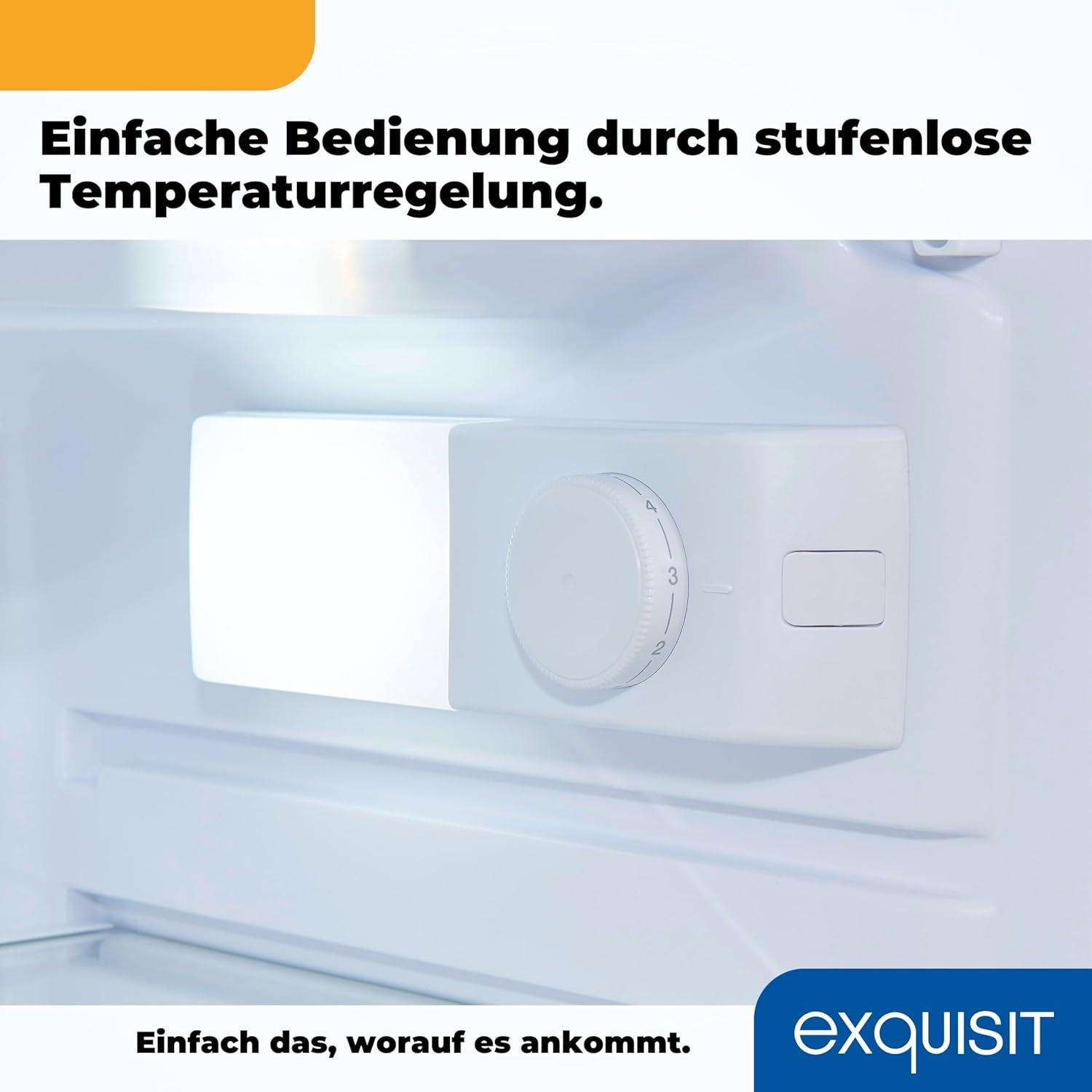 Exquisit Réfrigérateur Table Top KS16-4-HE-040D Blanc | Classe D Très Efficace | Sous Comptoir Avec Congélateur | 109 Litres De Capcité Nette