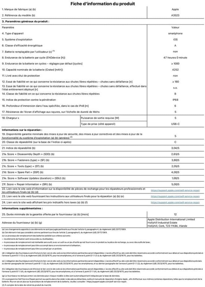 Iphone 17 Pro 256 Go : Écran 6,3 Pouces Avec Promotion Jusqu’À 120 Hz, Puce A19 Pro, Autonomie Prodigieuse, Système Caméra Pro Fusion Avec Caméra Avant Center Stage ; Bleu Intense