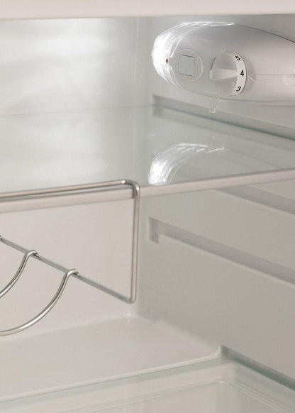 / RÉTRO FRIGO 83.5 Argent/Réfrigérateur Blanc Cassé Avec Poignée Blanc Cassé / 98W, Basse Consommation, 2 Étagères, Régulateur De Température, Porte-Bouteilles, 56X54X84Cm.