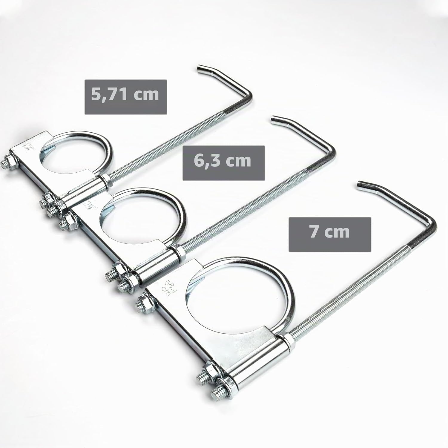 Pince D'Échappement Robuste Avec Support Universel, Support Universel Sur Support D'Échappement, Lot De 2 (7 Cm)