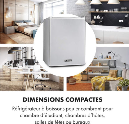 Petit Frigo De Chambre De 40L Pour Snacks Et Boissons, Frigo Top Silencieux, Mini Bar, Réfrigérateur Camping, Frigo Cosmetique, Refrigerateur Avec Étagères Réglables, 5-15°C