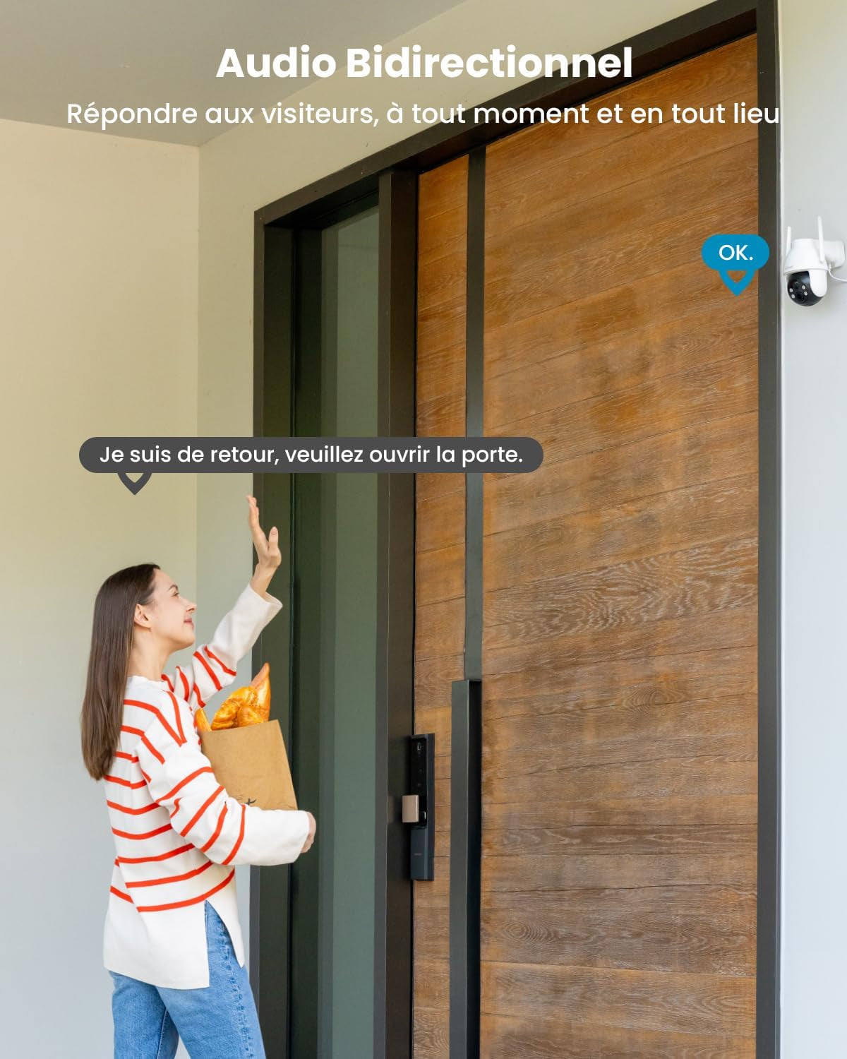 2K (3MP) Camera Surveillance Wifi Exterieure Sans Fil Solaire | Détection Humaine IA, Nocturne Couleur, Recharge Faible Luminosité, Installation Facile, Wifi 6, Sans Abonnement, 2 Pièces