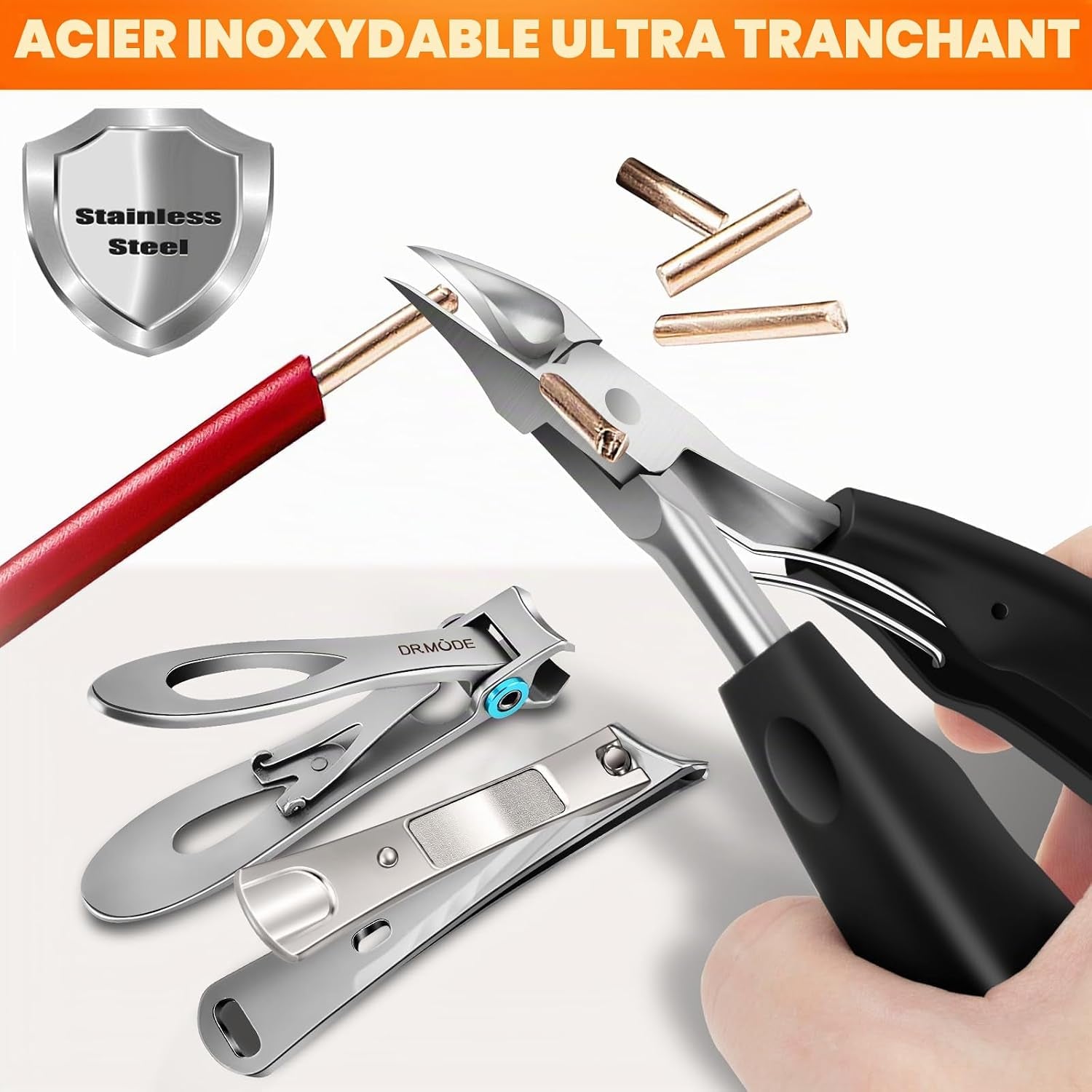 Coupe Ongle Professionnel, Pince Coupe Ongle Pied Pour Ongles Épais Pour Personnes Âgées Avec Large Ouverture, Kit Coupe Ongle Allemand Pour Hommes Ongles Incarnés Avec Lame Incurvée Inclinée