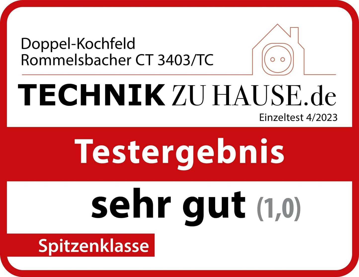 CT 3403/TC Plaque Noir, Acier Inoxydable Comptoir Céramique 2 Zone(S)