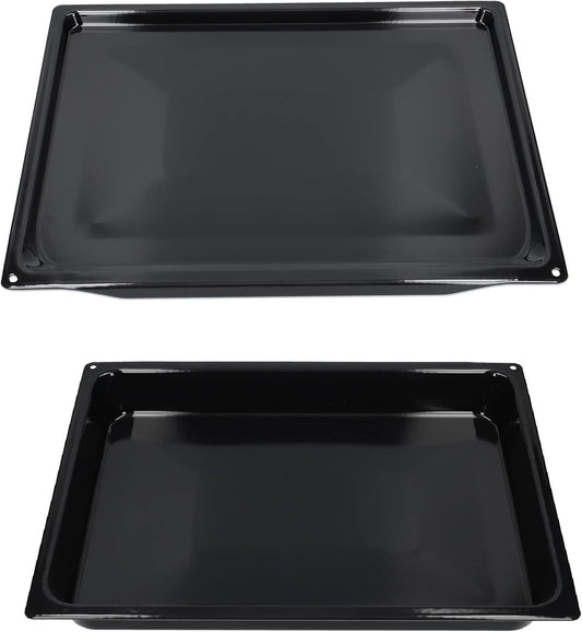 Set 2X Plaques De Cuisson Émaillées 458X364X17Mm Et 458X364X54Mm Pour Four Compatibles Avec Gorenje Privileg 274662 222709