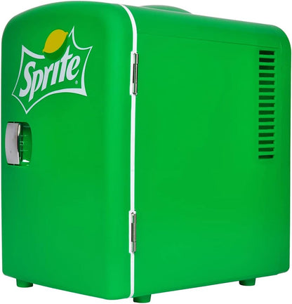 Koolatron Sprite Mini Fridge 4 Liter/6 Can Portable Fridge/Mini Cooler for Food, Beverages, Skincare -Use at Home, Office, Dorm, Car, Boat-Ac & DC Plugs Included, Green