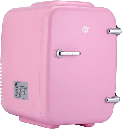 Mini Réfrigérateur Portable, 4 Litres De Capacité, Fonctionnement 12 V-220 V, Fonction Refroidissement Et Chauffage, Pour Cosmétiques Et Rafraîchissements, Rose