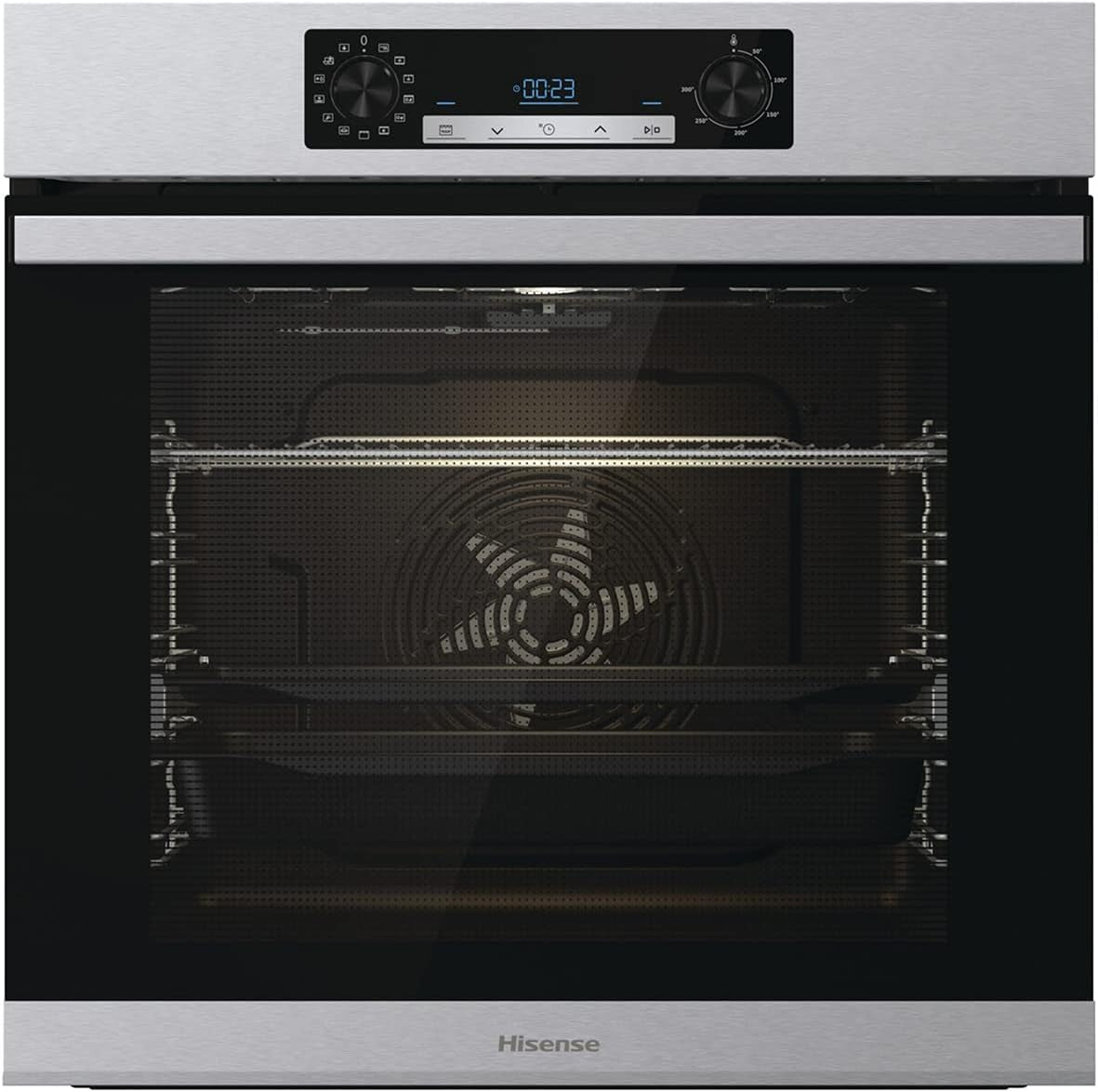 Hisense BSA65226AX, Four Multifonction Thermoventilé Avec Addition De Vapeur, Cavité XXL 77L, Nettoyage D'Eau Clean, 13 Fonctions De Cuisson, 3 Fonctions Vapeur, Fonction Pizza 300 °C, Cuisson Airfry