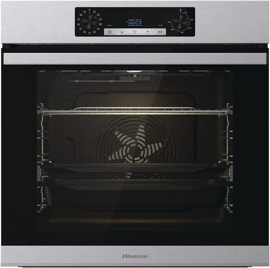Hisense BSA65226AX, Four Multifonction Thermoventilé Avec Addition De Vapeur, Cavité XXL 77L, Nettoyage D'Eau Clean, 13 Fonctions De Cuisson, 3 Fonctions Vapeur, Fonction Pizza 300 °C, Cuisson Airfry