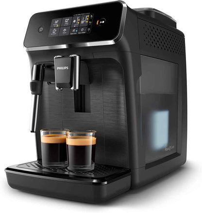 Machine À Café Grain 2200, 2 Boissons, Mousseur À Lait, Noir Mat | Expresso Broyeur Avec Écran Tactile, Mousseur À Lait Classique, Aroma Extract, Broyeur 100% Céramique, App Homeid (EP2220/10)