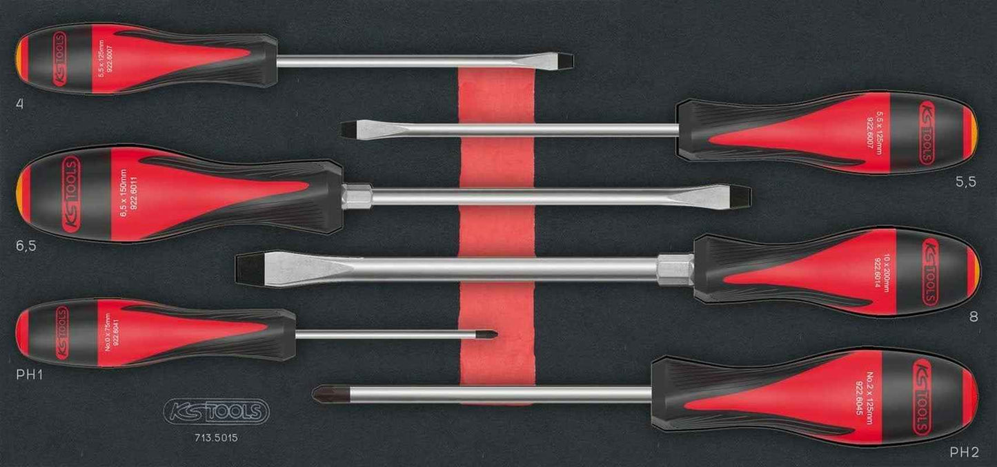 713.5015 Module De Tournevis ULTIMATE Fente - PHILLIPS, 6 Pièces | Module De Tournevis ULTIMATE Fente - PHILLIPS®, 6 Pièces, Chrome Vanadium, Vissage Précis