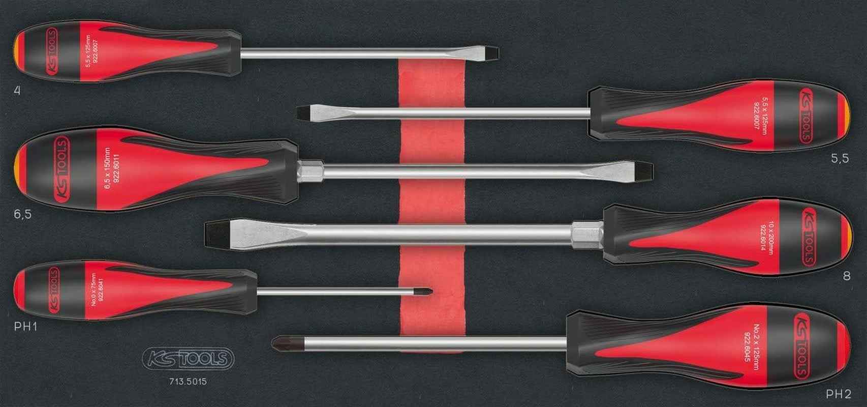 713.5015 Module De Tournevis ULTIMATE Fente - PHILLIPS, 6 Pièces | Module De Tournevis ULTIMATE Fente - PHILLIPS®, 6 Pièces, Chrome Vanadium, Vissage Précis