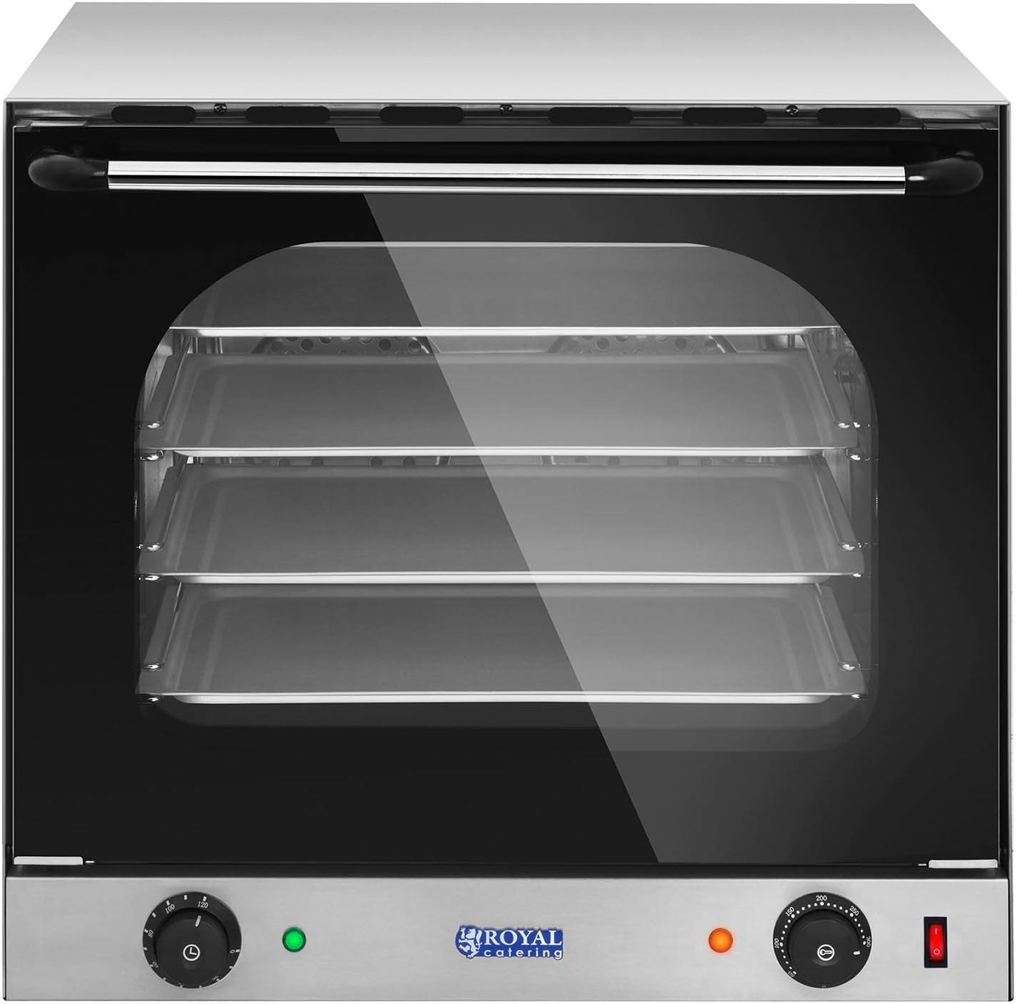 Four À Convection Professionnel Combiné Vapeur Chaleur Tournante Électrique RCCO-2.0 (2 400 W, Minuterie, 4 Plaques)