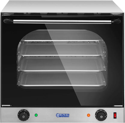 Four À Convection Professionnel Combiné Vapeur Chaleur Tournante Électrique RCCO-2.0 (2 400 W, Minuterie, 4 Plaques)