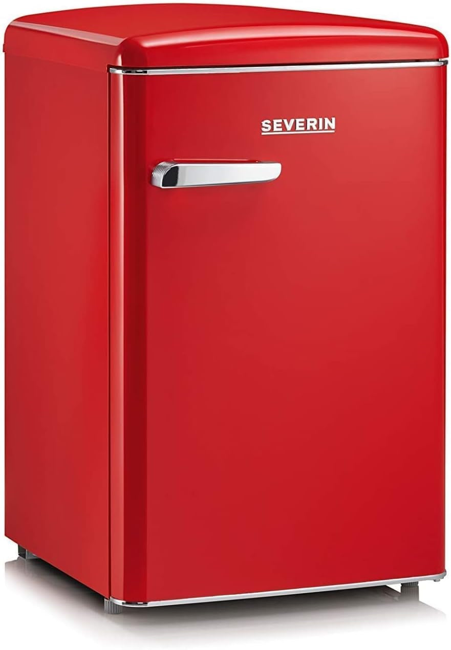 Réfrigérateur Congélateur, Pose Libre, Longueur 55 Cm, 108L, Classe D, 110 Kwh/An, 37 Db, Look Rétro, Rouge, RKS 8830
