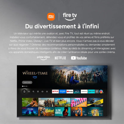 XIAOMI 32 Inch F TV, HD, Smart TV, Contrôle Vocal Alexa, Dolby Audio, DTS Virtual:X, DTS-HD, Airplay Compatible