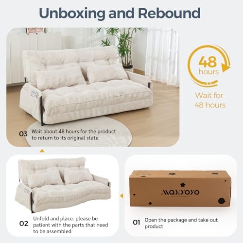 MAXYOYO Adjustable Floor Sofa Couch with Pillow, Multi-Functional Bean Bag Bed, 5-Position Foldable Lazy Sofa Sleeper Bed with Armrest, Versatile Floor Seating for Reading Gaming, Green, Single