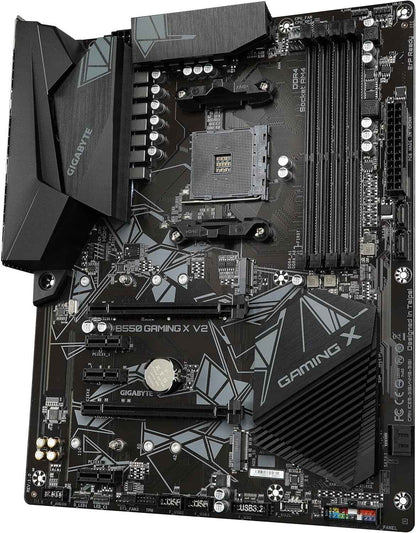 B550 Gaming X V2 Carte Mère - Processeurs AMD Ryzen 5000, VRM 10+3 Phases, Jusqu'À 4733 Mhz DDR4, 1Xpcie 4.0 + 1Xpcie 3.0 M.2, LAN 1Gbe, USB 3.2 Gen 2