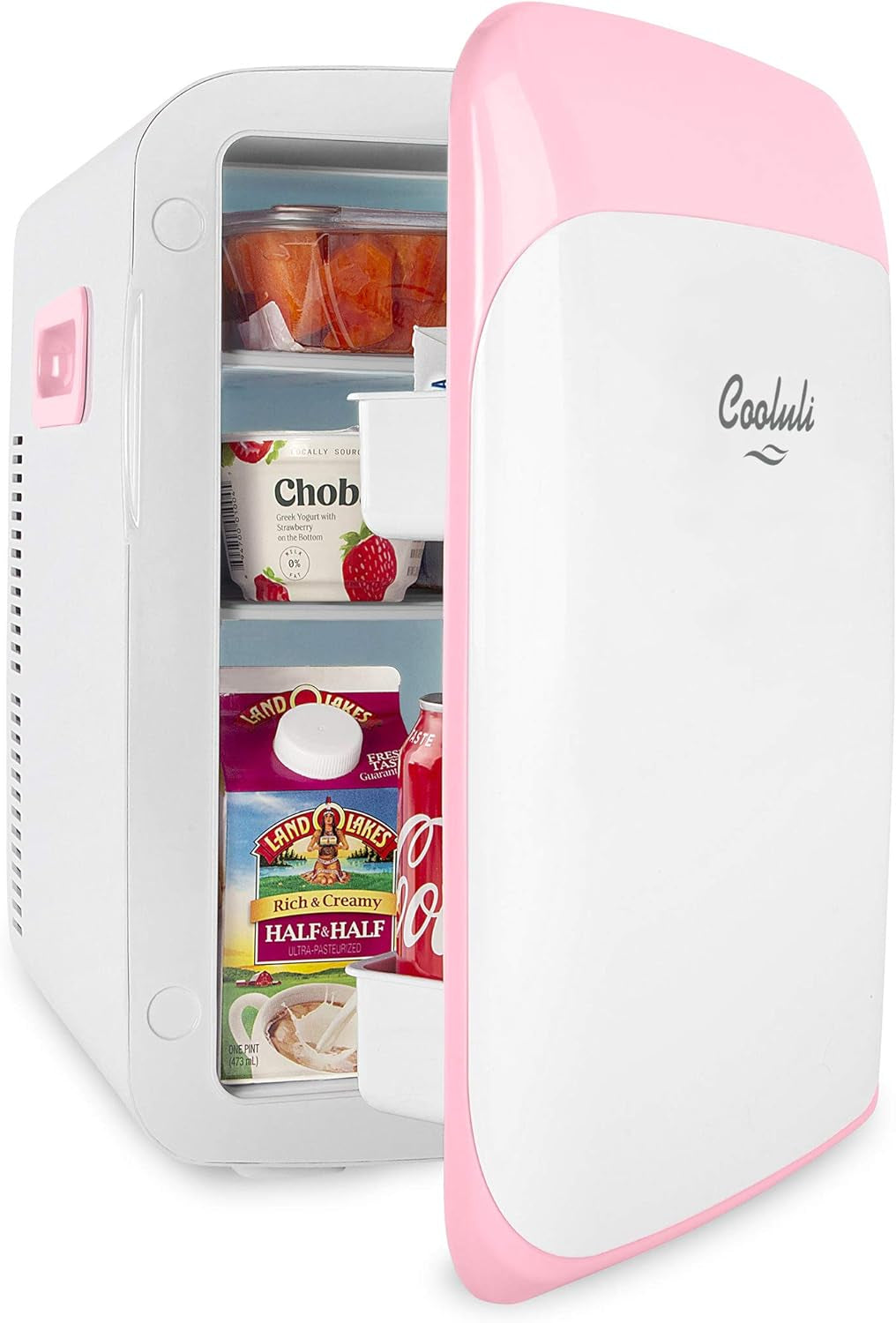Cooluli Mini Réfrigérateur 15 L Pour Chambre À Coucher, Voiture, Bureau Et Dortoir Universitaire – Glacière Et Réchauffeur Portable 12 V Pour Nourriture, Boissons, Soins De La Peau, Beauté, Maquillage