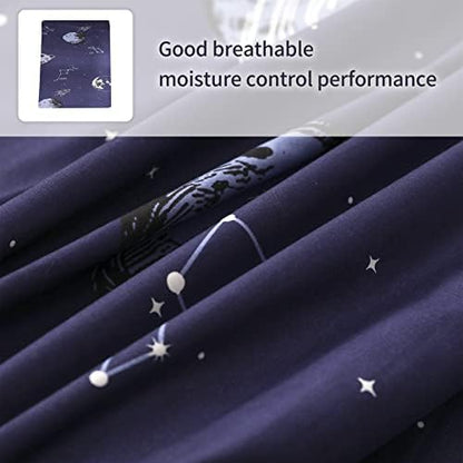 MAXYOYO Mattress Cover for Traditional Japanese Futon Mattress, Futon Floor Mats Cover with Zipper, Super Soft and Machine Washable, Navy Floral, Twin