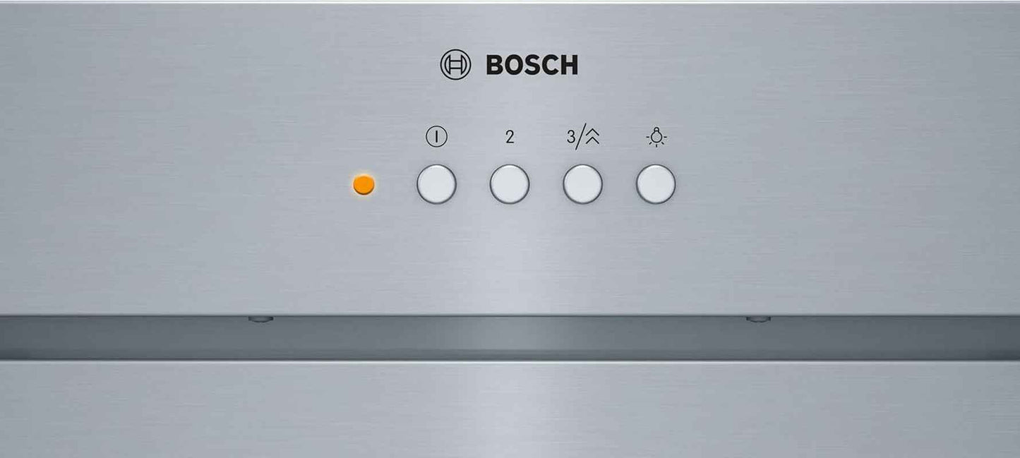 Bosch DHL575C - Groupe Filtrant - Série 6 - 4 Vitesses D'Aspiration Dont 1 Intensive - Eclairage LED - 252 W - 52 Cm - Inox