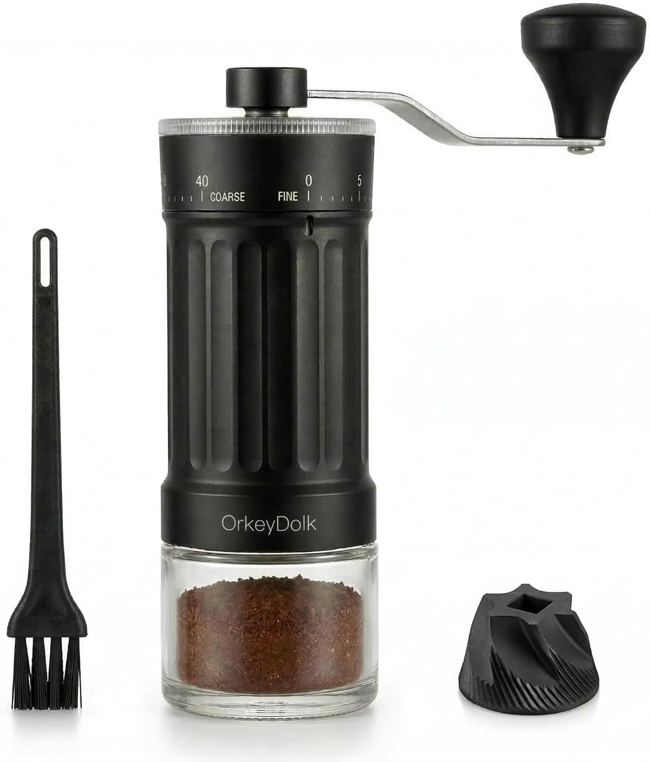 Moulin À Café Manuel Extérieur Réglable Avec Mécanisme Conique De Haute Précision En Céramique, Réglage À 40 Niveaux, Adapté Pour Aeropress, Pour over Et Moka.