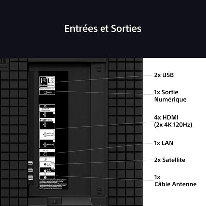 Sony BRAVIA 8 OLED 55 Pouces 4K HDR Google Smart TV |Fonctions Gaming Playstation 5, IMAX Enhanced, Dolby Vision Atmos, Chromecast, Apple Airplay, 120Hz K-55XR83