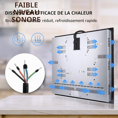 Plaque Vitrocéramique 4 Feux, Table De Cuisson Encastrable - (6000W, 4 Foyers, 60Cm, Autarkic, Tactile, Minuteur, Verre-Céramique