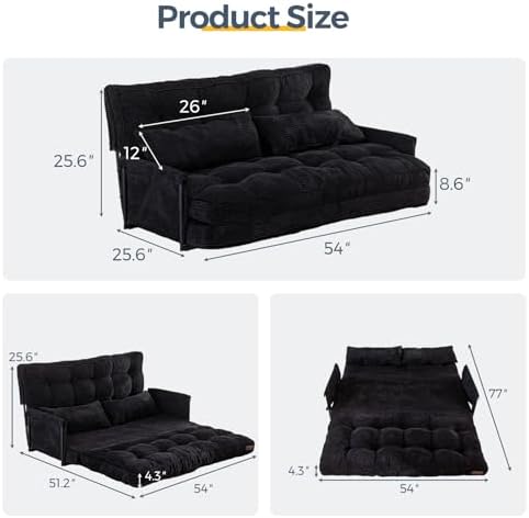MAXYOYO Adjustable Floor Sofa Couch with Pillow, Multi-Functional Bean Bag Bed, 5-Position Foldable Lazy Sofa Sleeper Bed with Armrest, Versatile Floor Seating for Reading Gaming, Green, Single