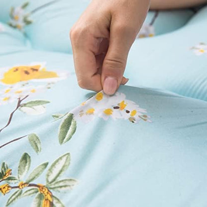 MAXYOYO Japanese Futon Mattress Floor Mattress Sleeping Pad Foldable Bed Roll Up Camping Cushion Floor Lounger Bed Couches and Sofas Couch Topper, Black Floral, Full Size