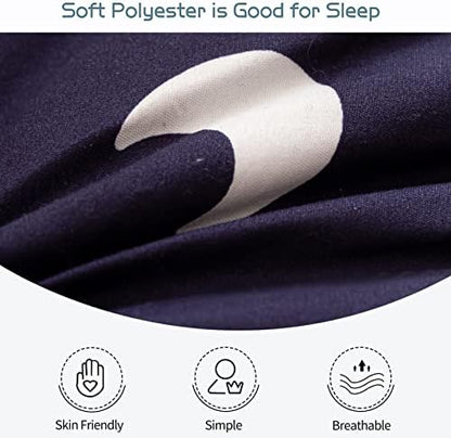 MAXYOYO Black Moon and Star Futon Mattress, Japanese Floor Mattress Quilted Bed Mattress Topper, Extra Thick Folding Sleeping Pad Breathable Floor Lounger Guest Bed for Camping Couch, Twin
