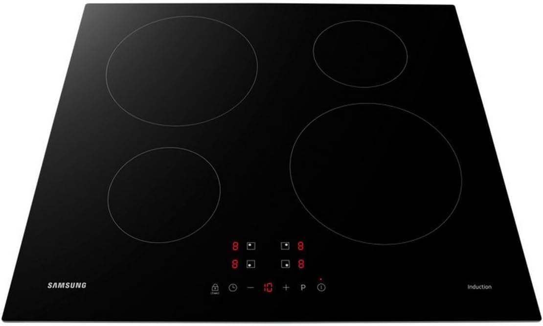 Samsung Zone induction hob, Tempered glass, Black, 52 cm