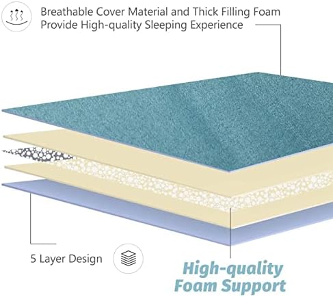 MAXYOYO Japanese Futon Mattress Floor Mattress Sleeping Pad Foldable Bed Roll Up Camping Cushion Floor Lounger Bed Couches and Sofas Couch Topper, Black Floral, Full Size