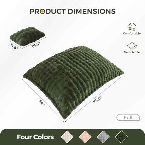 MAXYOYO Giant Bean Bag Chair with Pillow, 3 in 1 Convertible Bean Bag Chair for Adults with Removable Cover, Floor Cushion Stuffed Floor Lounger for Living Room Bedroom, Grey