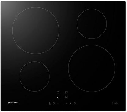 Samsung Zone induction hob, Tempered glass, Black, 52 cm