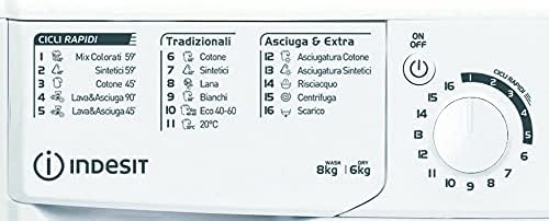 EWDE 861483 W IT N - Lave-Linge 8 Kg Charge Avant, Libre Installation. Centrifugeuse 1400 Tours Par Minute. Largeur 59,5 Cm, Profondeur 53,5 Cm, Hauteur 85 Cm, Classe Énergétique D, Blanc