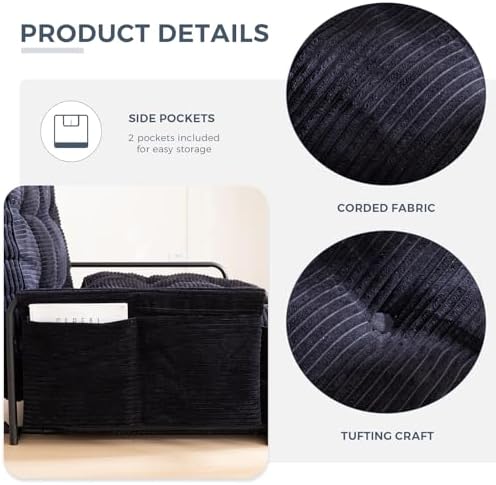 MAXYOYO Adjustable Floor Sofa Couch with Pillow, Multi-Functional Bean Bag Bed, 5-Position Foldable Lazy Sofa Sleeper Bed with Armrest, Versatile Floor Seating for Reading Gaming, Green, Single