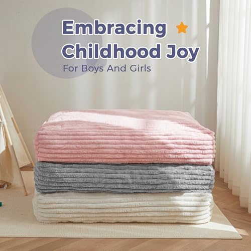 MAXYOYO Bean Bag Chair Bed for Kids, Convertible Bean Bag Folds from Lazy Chair to Floor Mattress Bed, Stuffed Floor Sofa Couch Sofa Bed for Boys and Girls, High-Density Foam Filling, Pink