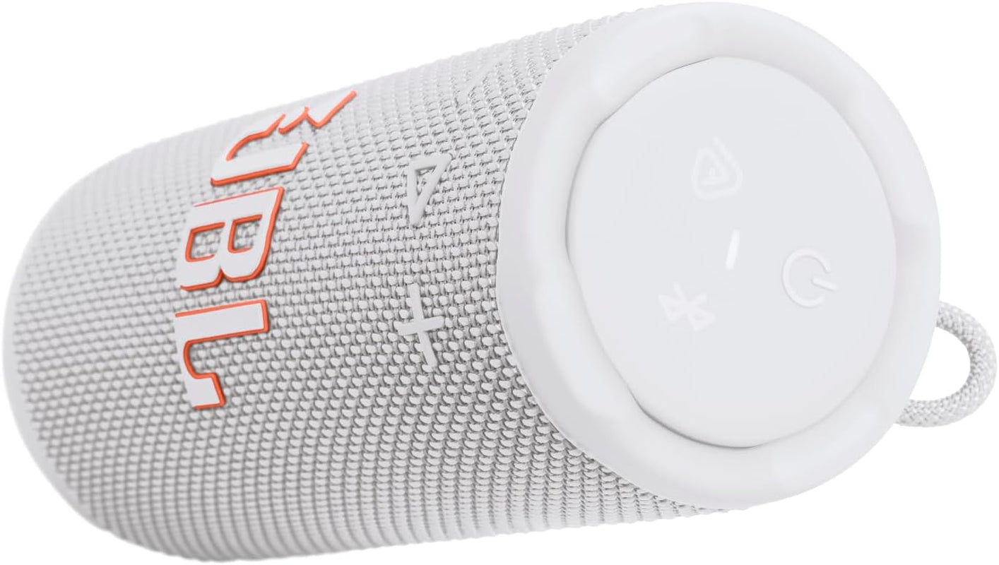 Grip, Enceinte Bluetooth Compacte, Blanc | AI Sound Boost, Étanchéité IP68, Éclairage D’Ambiance, 14 H D’Autonomie, Connexion Multi-Enceintes Auracast, App  Portable