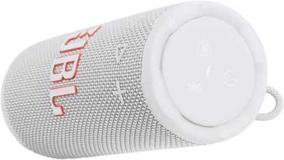 Grip, Enceinte Bluetooth Compacte, Blanc | AI Sound Boost, Étanchéité IP68, Éclairage D’Ambiance, 14 H D’Autonomie, Connexion Multi-Enceintes Auracast, App  Portable