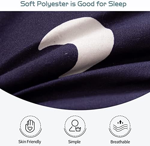 MAXYOYO Black Moon and Star Futon Mattress, Japanese Floor Mattress Quilted Bed Mattress Topper, Extra Thick Folding Sleeping Pad Breathable Floor Lounger Guest Bed for Camping Couch, Twin