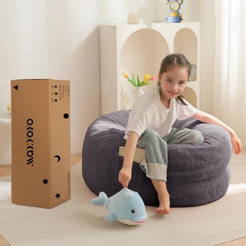 MAXYOYO Bean Bag Chair Bed for Kids, Convertible Bean Bag Folds from Lazy Chair to Floor Mattress Bed, Stuffed Floor Sofa Couch Sofa Bed for Boys and Girls, High-Density Foam Filling, Pink