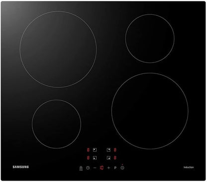 Samsung Zone induction hob, Tempered glass, Black, 52 cm