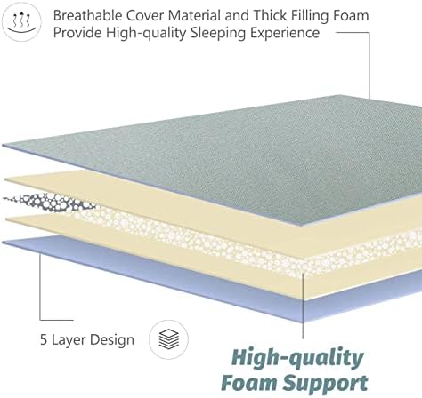 MAXYOYO Japanese Futon Mattress Floor Mattress Sleeping Pad Foldable Bed Roll Up Camping Cushion Floor Lounger Bed Couches and Sofas Couch Topper, Black Floral, Full Size