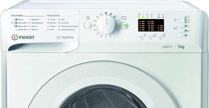 Indesit MTWA 71252 W IT Machine À Laver À Chargement Frontal, 9 Kg, A+++-10%, 1200 Tours/Min