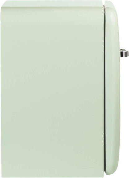 / RETRO FRIDGE 83.5 Silver/Réfrigérateur Vert Avec Poignée Argent/Pratique Et Fonctionnel, Matériaux Résistants