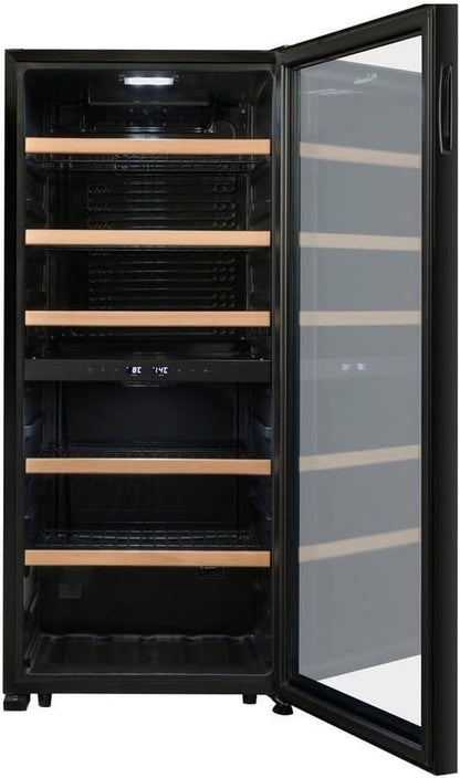 Cave De Mise À Température Double Zone LS102DZBLACK 102 Bouteilles